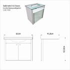 Gabinete para Banheiro com Cuba 62cm Incolor Classic Cris Metal