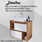 Gabinete Para Banheiro Com Cuba 62x60 Cm Lvp03 Novam