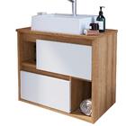 Gabinete Para Banheiro Com Cuba 62x60 Cm Lvp03 Novam