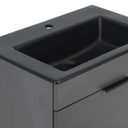 Gabinete para Banheiro com Cuba 65cm Stone Matte Black Cube Celite