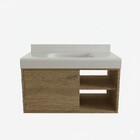 Gabinete para Banheiro com Cuba 70cm Marrom Lina Bergan