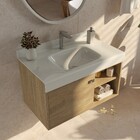 Gabinete para Banheiro com Cuba 70cm Marrom Lina Bergan