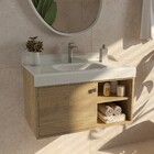 Gabinete para Banheiro com Cuba 70cm Marrom Lina Bergan