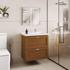 Gabinete para Banheiro com Cuba 70x66x40cm Freijó Giovanna Astral Design