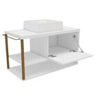 Gabinete Para Banheiro Com Cuba 80cm 1 Porta Urban Branco/dou