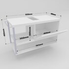 Gabinete Para Banheiro Com Cuba 80cm 1 Porta Urban Branco/dou
