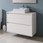 Gabinete Para Banheiro Com Cuba 80cm Mdf Branco Dubai - On Mó