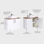 Gabinete Para Banheiro Com Cuba 80cm Mdf Freijo Paris - On Mó