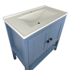 Gabinete para Banheiro com Cuba 86x79x43,5cm Azul Bleu Hudson Mazzu