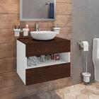 Gabinete Para Banheiro Com Cuba Amsterdã Branco Nogal