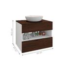 Gabinete Para Banheiro Com Cuba Amsterdã Branco Nogal