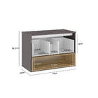 Gabinete Para Banheiro Com Cuba Branca 01 Gaveta E Espelheira