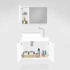 Gabinete Para Banheiro Com Cuba De Sobrepor E Espelheira 60cm