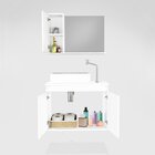 Gabinete Para Banheiro Com Cuba De Sobrepor E Espelheira 60cm