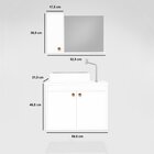 Gabinete Para Banheiro Com Cuba De Sobrepor E Espelheira 60cm