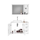 Gabinete Para Banheiro Com Cuba De Sobrepor E Espelheira 80cm