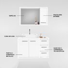 Gabinete Para Banheiro Com Cuba De Sobrepor E Espelheira 80cm