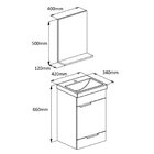 Gabinete Para Banheiro Com Cuba E Espelheira 1 Porta 1 Gaveta