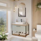 Gabinete Para Banheiro Com Cuba E Espelheira 60cm Palermo Esp