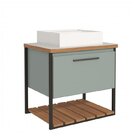 Gabinete Para Banheiro Com Cuba E Espelheira 60cm Palermo Esp