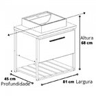 Gabinete Para Banheiro Com Cuba E Espelheira 80cm Palermo Esp