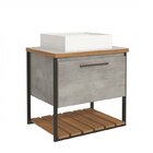Gabinete Para Banheiro Com Cuba E Espelheira 80cm Palermo Esp