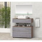 Gabinete Para Banheiro Com Cuba E Espelheira 80cm Safira  Rov