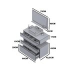 Gabinete Para Banheiro Com Cuba E Espelheira 80cm Safira  Rús