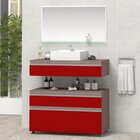 Gabinete Para Banheiro Com Cuba E Espelheira 80cm Safira  Vin