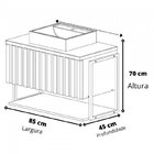 Gabinete Para Banheiro Com Cuba E Espelheira 85cm Mdf Helsing