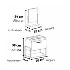 Gabinete Para Banheiro Com Cuba E Espelheira Istambul  Titani