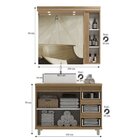 Gabinete Para Banheiro Com Cuba E Espelheira Itapuã/off White