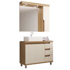 Gabinete Para Banheiro Com Cuba E Espelheira Itapuã/off White