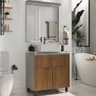 Gabinete Para Banheiro Com Cuba E Espelheira Sonata 80 Ciment