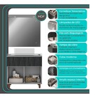 Gabinete Para Banheiro Com Cuba E Espelheira Sonata 80 Ciment