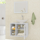 Gabinete Para Banheiro Com Cuba E Espelho Baden B02 Branco Ca