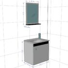 Gabinete Para Banheiro Com Cuba E Espelho Siena B02 Branco Pr