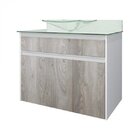 Gabinete Para Banheiro Com Cuba E Tampo De Vidro 1 Porta 2 Ga