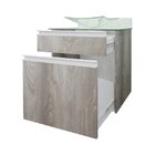 Gabinete Para Banheiro Com Cuba E Tampo De Vidro 2 Gavetas Pa