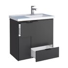 Gabinete Para Banheiro Com Cuba Em Márimore Sintético 59,6cm