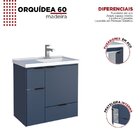 Gabinete Para Banheiro Com Cuba Em Márimore Sintético 59,6cm