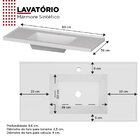 Gabinete Para Banheiro Com Cuba Em Márimore Sintético 78,8cm