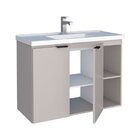 Gabinete Para Banheiro Com Cuba Em Mármore Sintético 80cm Ast