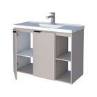 Gabinete Para Banheiro Com Cuba Em Mármore Sintético 80cm Ast