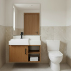 Gabinete com Cuba Embutida Lateral 60cm Marrom Mila Darabas Agardi