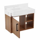 Gabinete com Cuba Embutida Lateral 60cm Marrom Mila Darabas Agardi