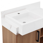 Gabinete com Cuba Embutida Lateral 60cm Marrom Mila Darabas Agardi