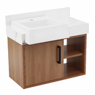 Gabinete com Cuba Embutida Lateral 60cm Marrom Mila Darabas Agardi