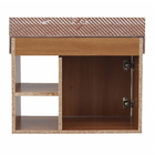 Gabinete com Cuba Embutida Lateral 60cm Marrom Mila Darabas Agardi