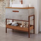 Gabinete Para Banheiro Com Cuba Hana Espresso Móveis Cimento